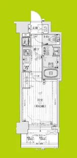 ジアコスモ難波南【4階】の間取り