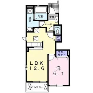 メゾンアレンヌII【1階】の間取り