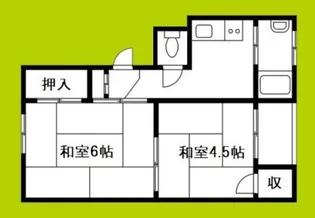 錦美マンション【3階】の間取り