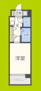 エステムコート大阪城南【7階】の間取り