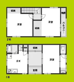 大阪府大阪市此花区梅香3丁目【一戸建】の間取り