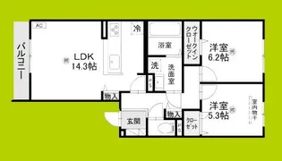 chrysantheme 大鳥【3階】の間取り