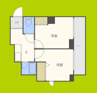 木川東エクセルハイツ【4階】の間取り