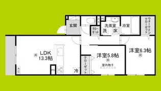 orchidea 大鳥【2階】の間取り