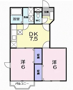 オリーブ長尾【1階】の間取り