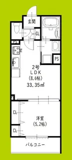 ピレーネ焼野【2階】の間取り