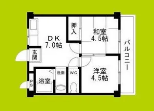 谷澤マンション【2階】の間取り