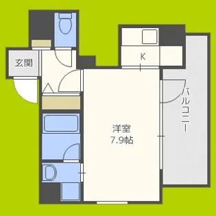 キャピトル安堂寺【6階】の間取り