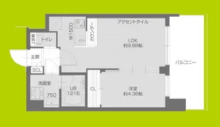 プレジオ塚本ASIAN【7階】の間取り