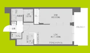 プレジオ塚本ASIAN【5階】の間取り