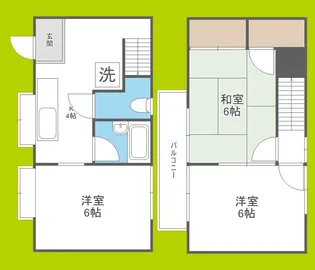 第2日出ハイツ【1階】の間取り