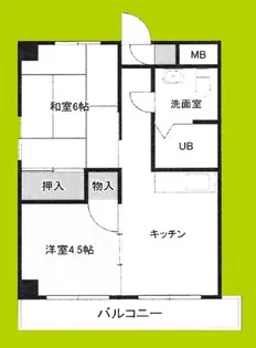 港スカイハイツ【2階】の間取り