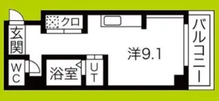 ZERO弁天【8階】の間取り