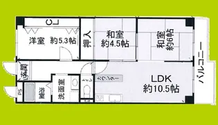 南千里グリーンハイツ【4階】の間取り
