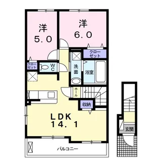 Gold mesh【2階】の間取り