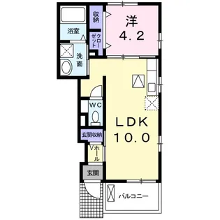 ガーデンフロント 槻【1階】の間取り