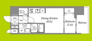 アドバンス大阪アネラ【10階】の間取り