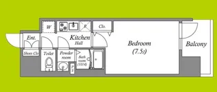 アドバンス大阪アネラ【4階】の間取り