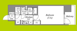 アドバンス大阪アネラ【7階】の間取り