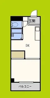 ビジタル浪速2【3階】の間取り