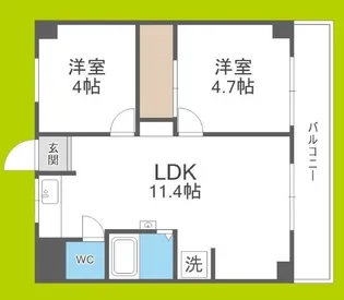 リアライズ玉出【6階】の間取り