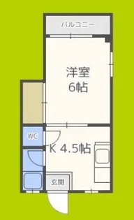 ビラ長居【5階】の間取り
