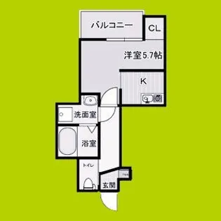 カーサフォルトゥナート堺石津駅前【2階】の間取り