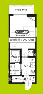 Garden Maison 内代【1階】の間取り