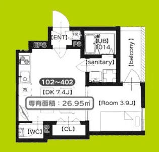 Garden Maison 内代【1階】の間取り