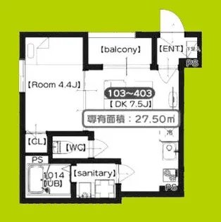 Garden Maison 内代【3階】の間取り