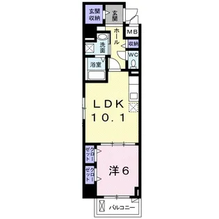 ラポール白糸【7階】の間取り