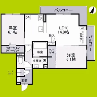 フルール【2階】の間取り