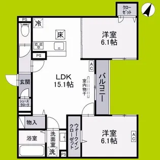 フルール【3階】の間取り