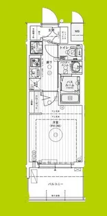 エステムコート難波WEST-SIDEⅦエクシーナ【10階】の間取り