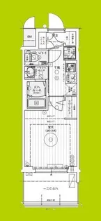 エステムコート難波WEST-SIDEIXレデント【7階】の間取り