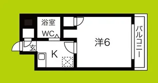 シティパレス森ノ宮【6階】の間取り