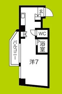 ドミール堺筋本町【7階】の間取り