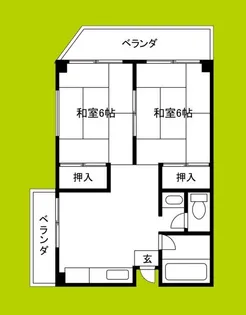 第2住吉苑【3階】の間取り