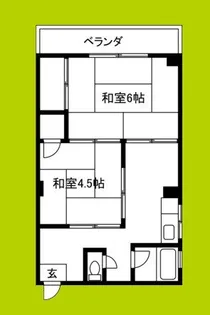 第二住吉苑【3階】の間取り