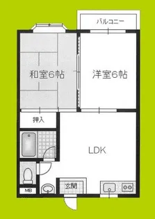 ハイムM&K今津【3階】の間取り