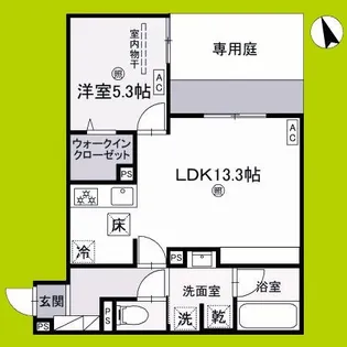 クラシスト東粉浜WEST【1階】の間取り