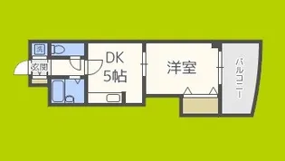 ルシエ桃谷【1階】の間取り