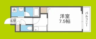 グランシス難波西【4階】の間取り