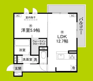 プライム金剛【3階】の間取り