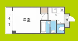 シャトー桜川【8階】の間取り