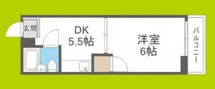 プラザハイツ大西【1階】の間取り