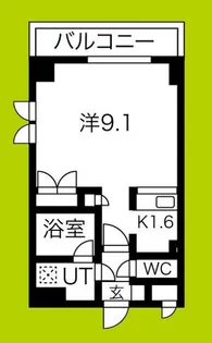 コーポYAHATAナンバ元町【9階】の間取り