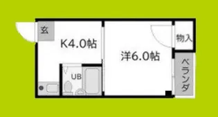 時山クリーンハイツ淡路【1階】の間取り