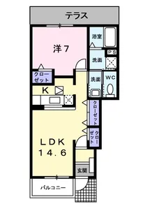 デスパシオ【1階】の間取り