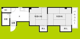 ルンルン桑津【2階】の間取り